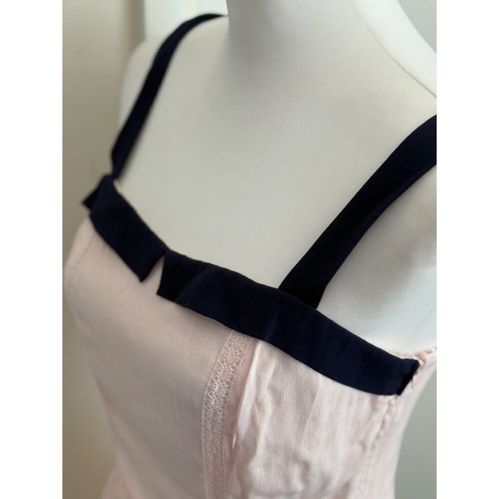 NAF NAF Blush Pink & navy blue Sundress - Size EU 38 US SIZE 6 - Picture 6 of 7